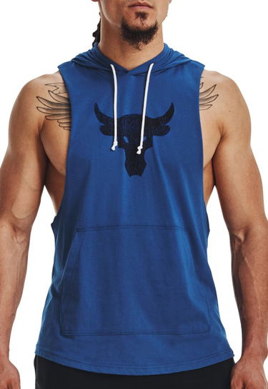 Tielko Under Armour Sleeveless Hoodie with Kangaroo Pocket Modrá | 1376939-471, 0