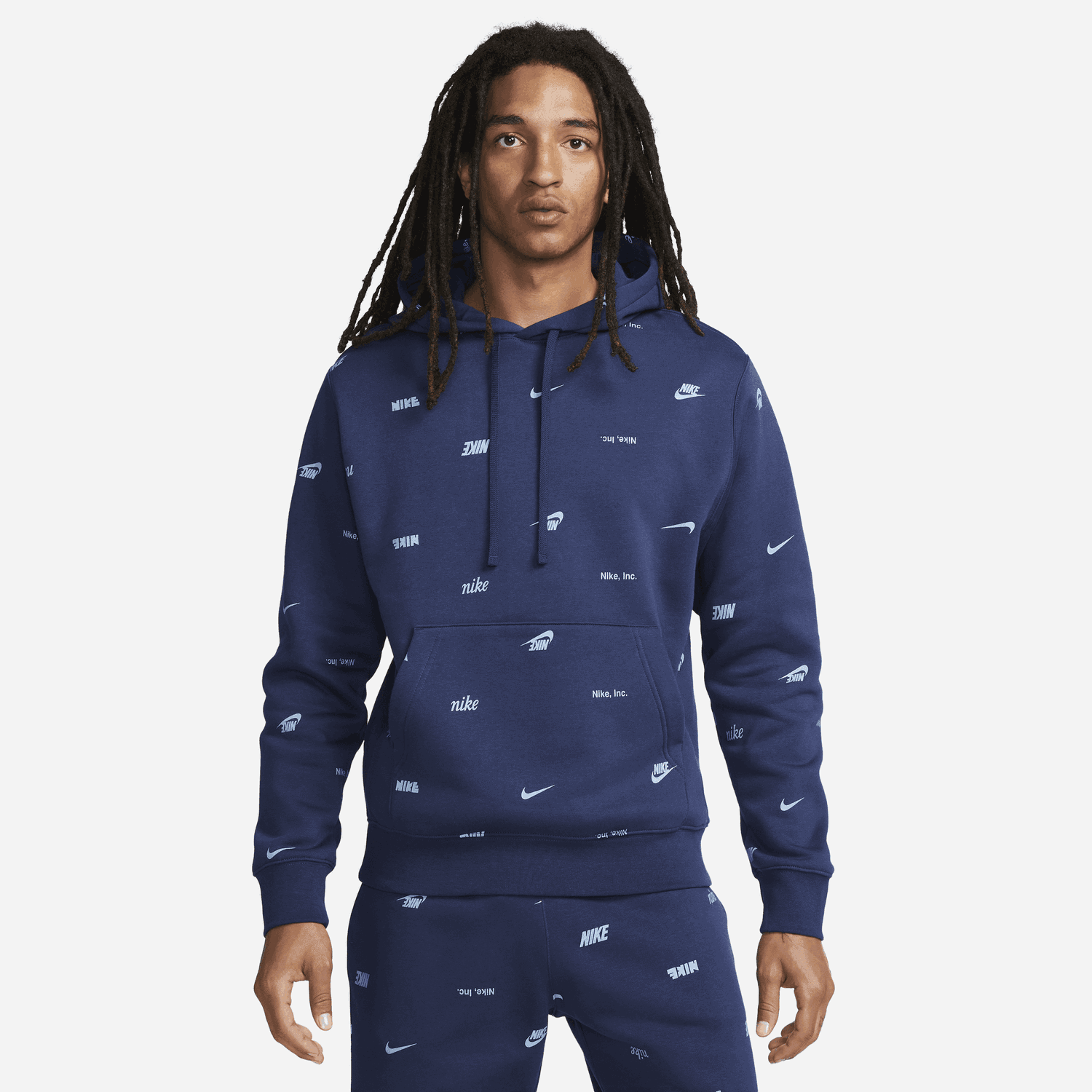 Mikina Nike Club Fleece s kapucí Navy | FB7434-410, 0
