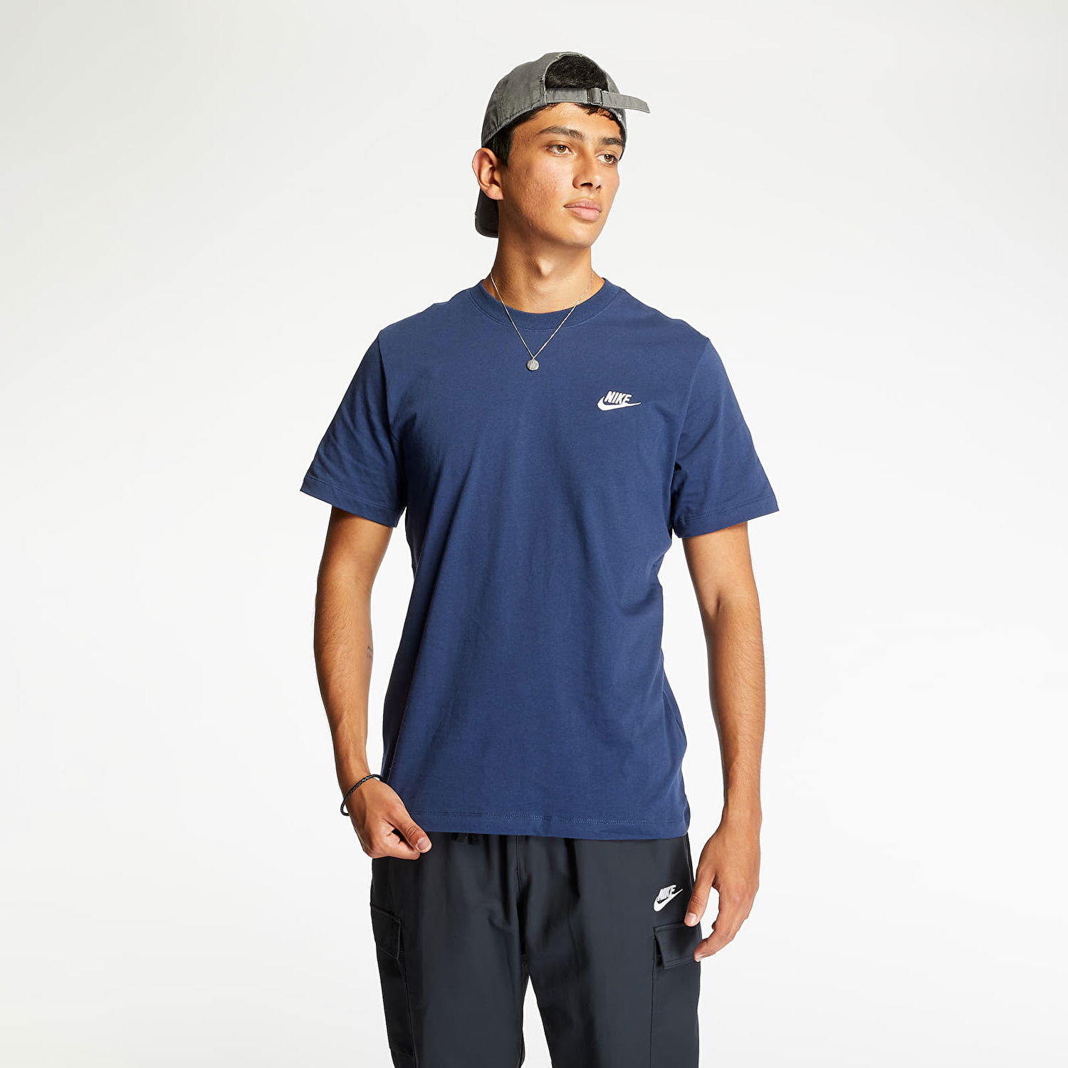 Tričko Nike Sportswear Club Tee Modrá | AR4997-410, 0