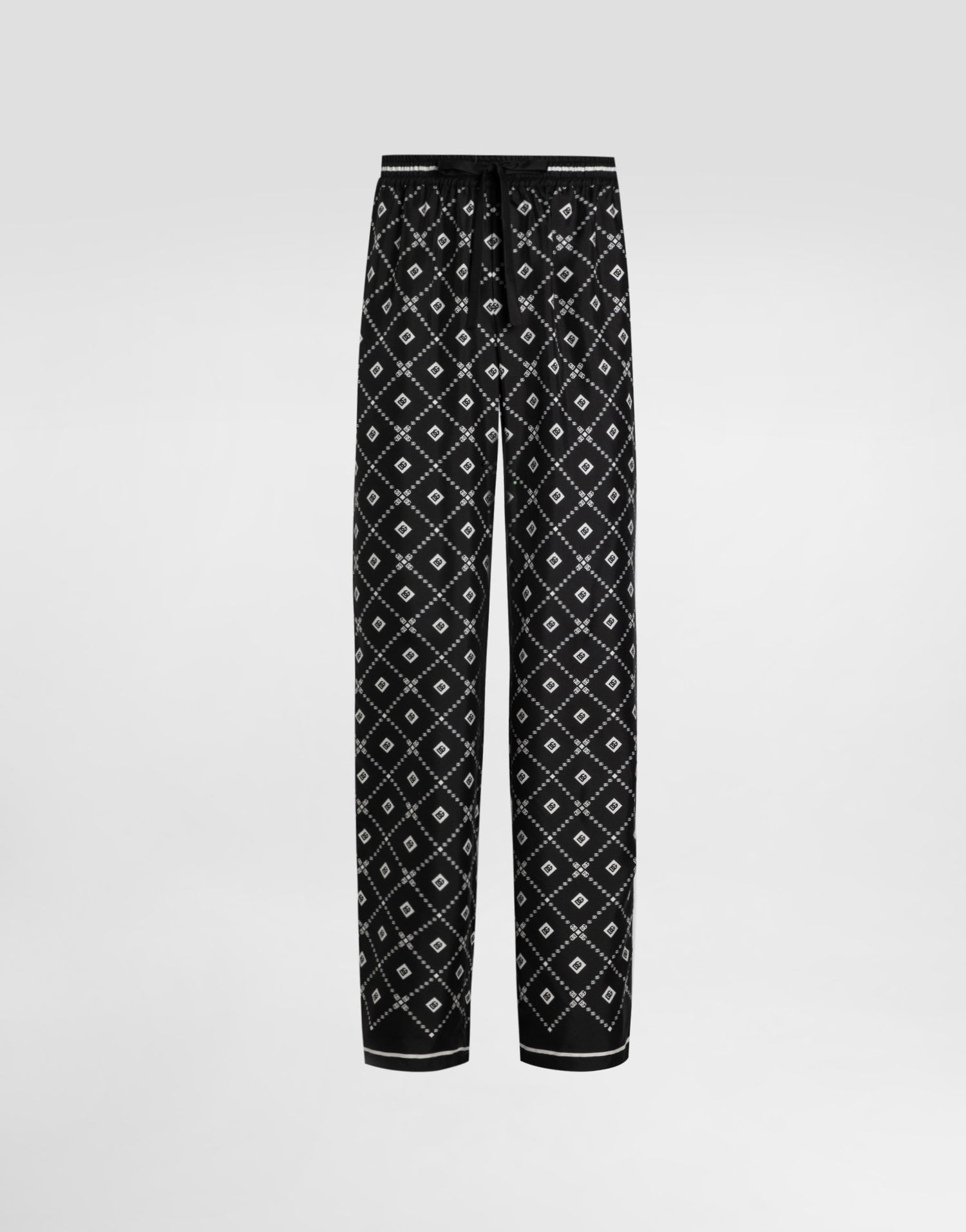 Nohavice Dolce & Gabbana Dolce & Gabbana Printed Twill Trousers Čierna | GVRMATHI1ZVHH8TA, 0