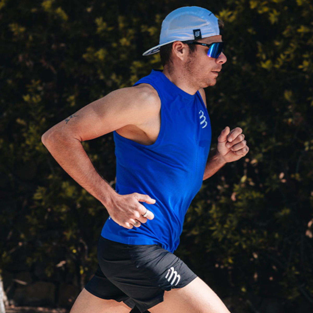 Tielko Compressport Pro Racing Singlet Tank Top Modrá | am00129b5063, 1