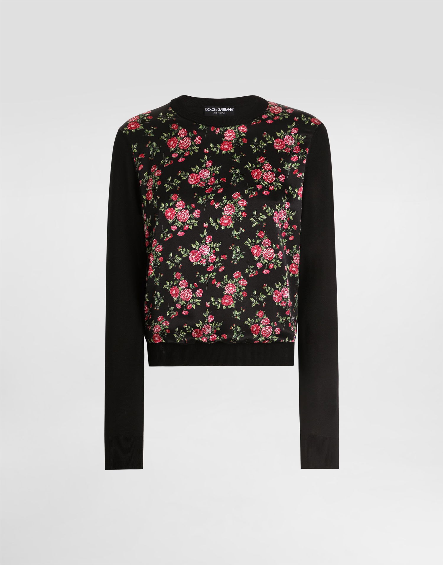 Sveter Dolce & Gabbana Small Rose Bouquets-print Silk And Satin Pullover Rôznofarebný | FXX31TJBSOPHN5XP, 0