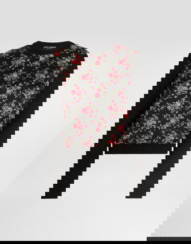 Sveter Dolce & Gabbana Small Rose Bouquets-print Silk And Satin Pullover Rôznofarebný | FXX31TJBSOPHN5XP, 0