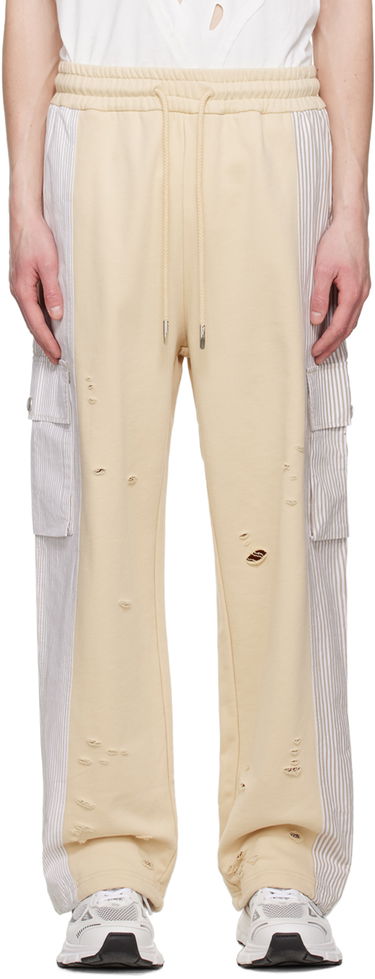 Cargo nohavice Feng Chen Wang Feng Chen Wang Paneled Sweatpants Béžová | FMS15TR09, 0