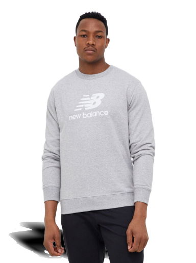 Mikina New Balance Essentials Stacked Logo French Terry Crewneck Šedá | MT31538AG