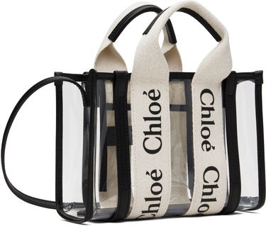 Kabelka CHLOÉ Chloé Woody Clear Tote Čierna | CH25UP237P65, 1