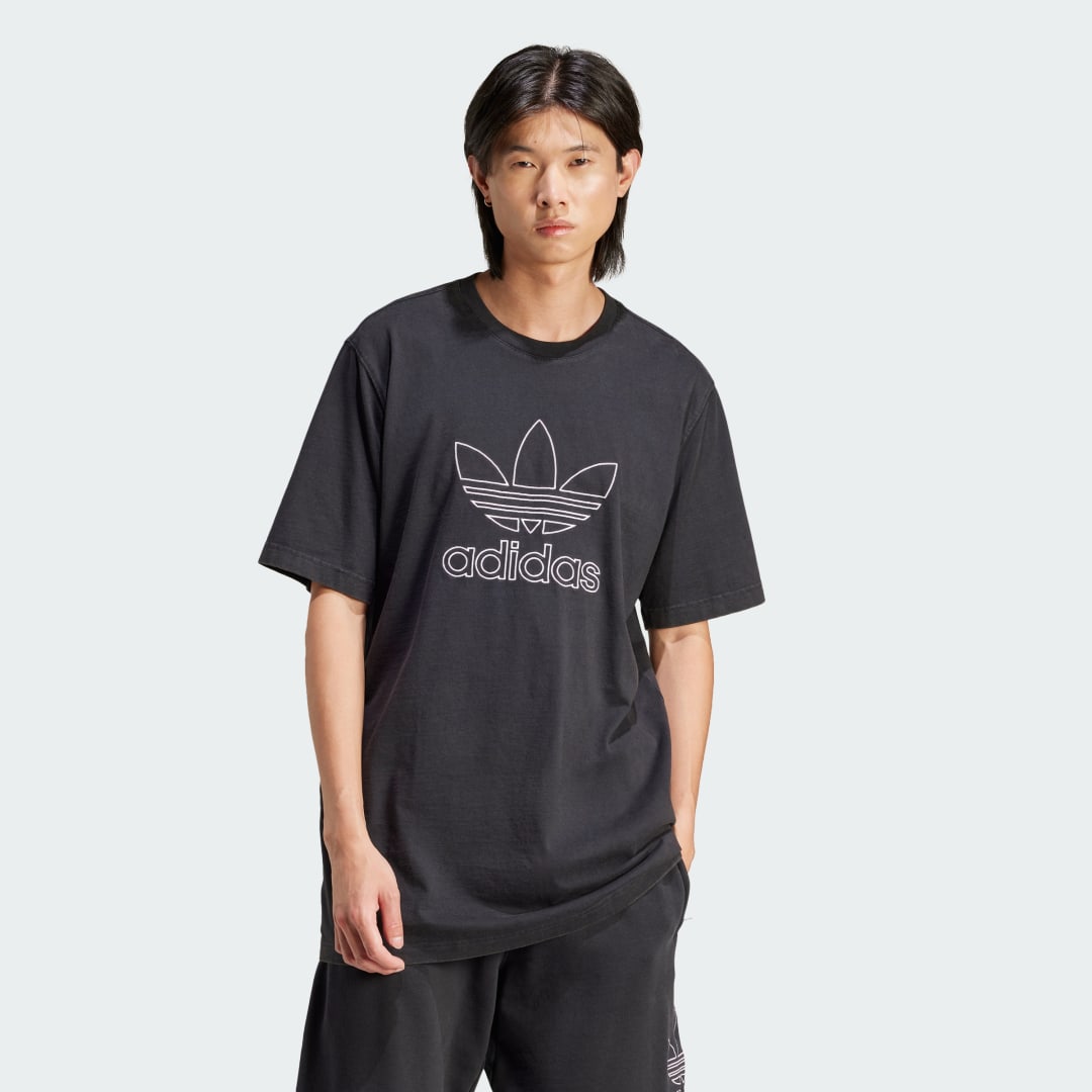 Tričko adidas Originals Adicolor Outline Trefoil T-shirt Čierna | IU2347, 0