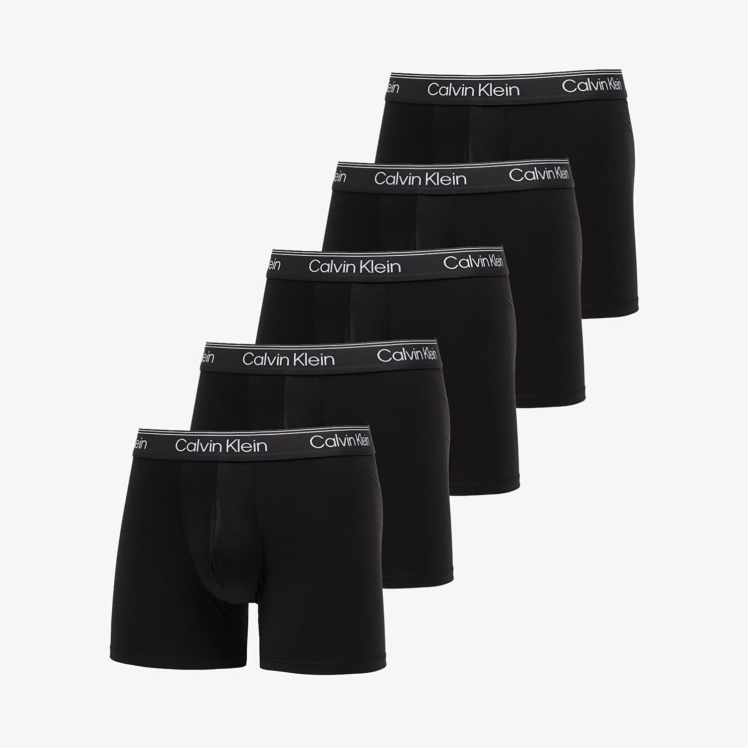 Boxerky CALVIN KLEIN Microfiber Stretch Boxer Brief 5-Pack Black Čierna | LV00NB4413 UB1, 0