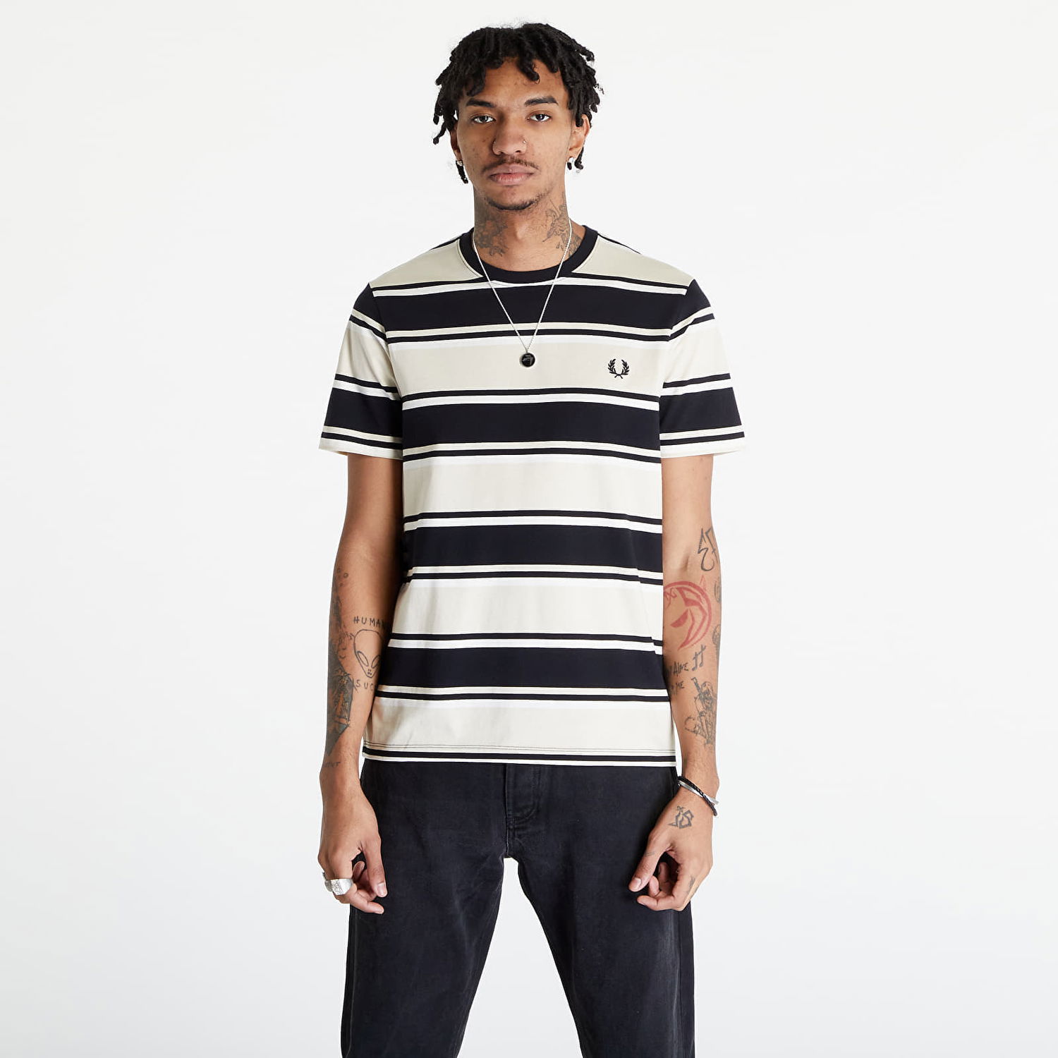 Tričko Fred Perry Bold Stripe T-Shirt Zelené | M6558 U87, 0