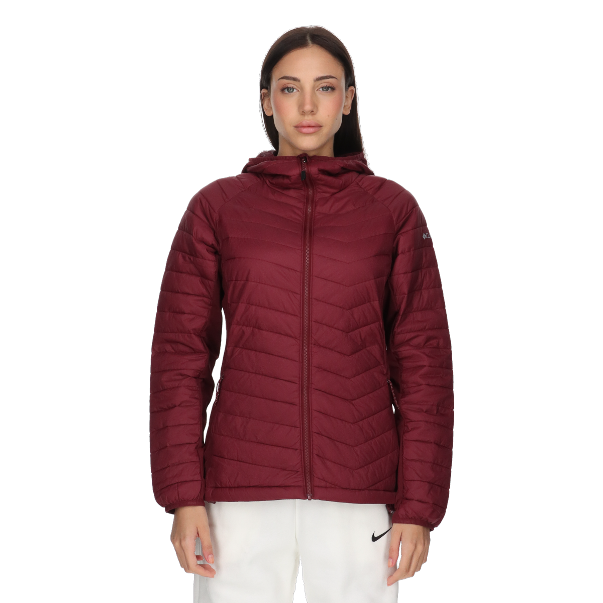 Prešívaná bunda Columbia Powder Pass™ II Hybrid Hooded Jacket Vínová | 2126121624, 0