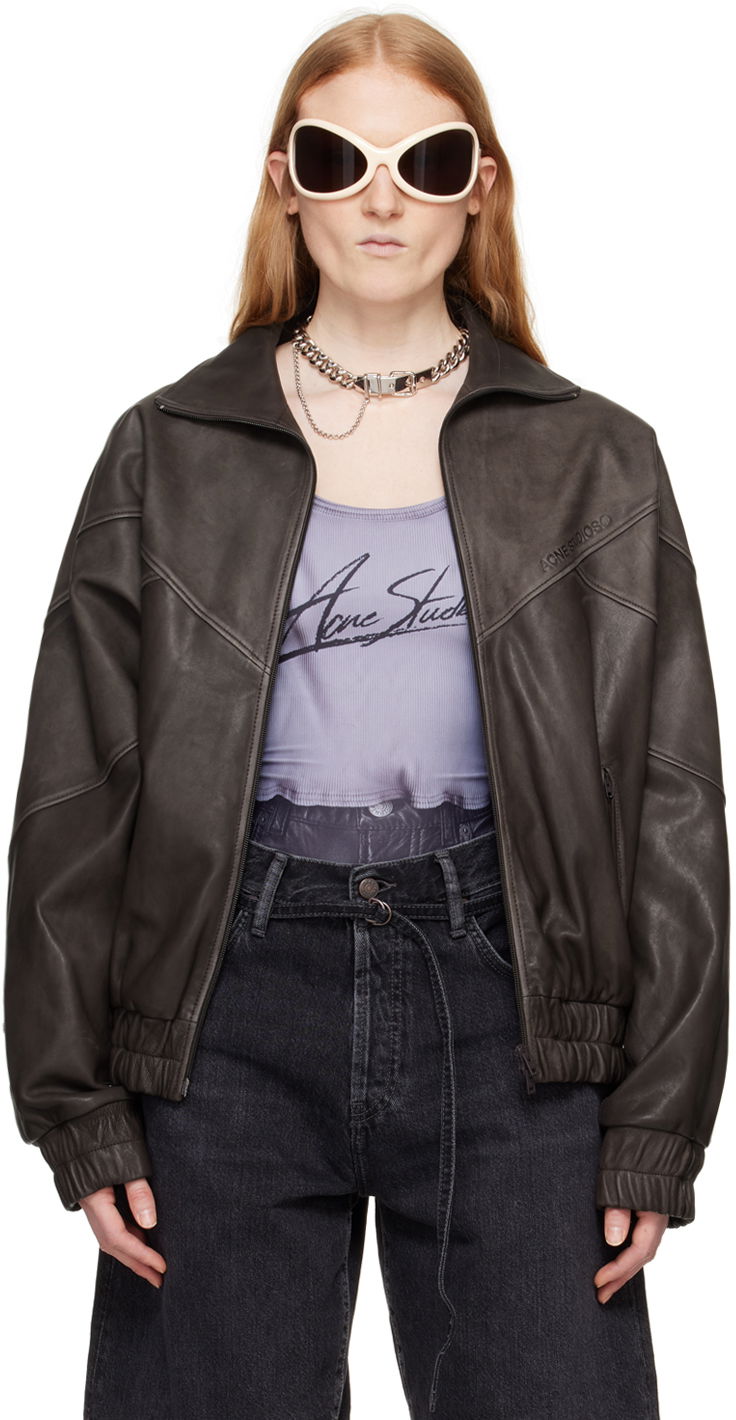 Relaxed Fit Leather Jacket