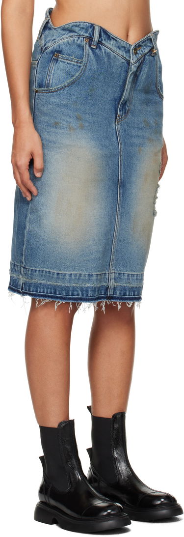 Sukňa We11done We11done Heart Denim Midi Skirt Modrá | WD-DS3-24-333-W-BL, 1