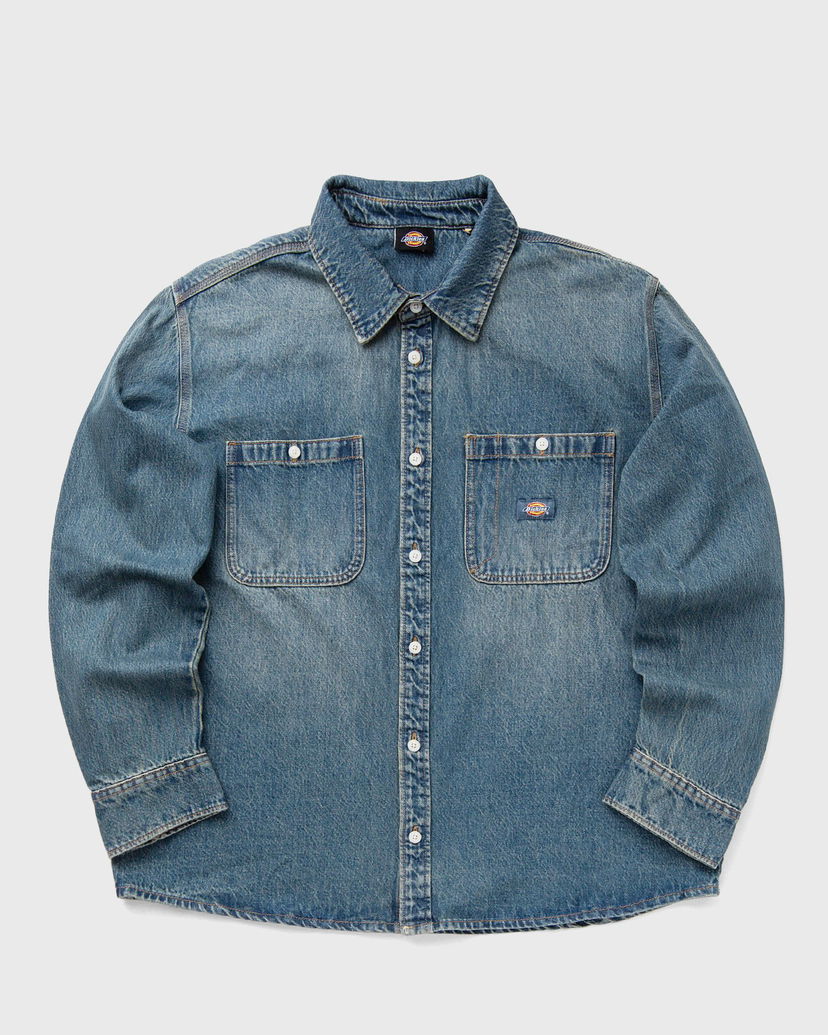 Košeľa Dickies Long Sleeve Denim Mechanic Shirt Modrá | DK0A87PXL231