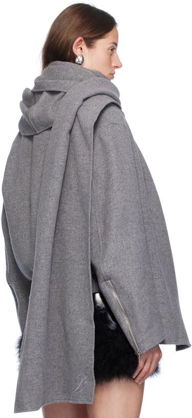 Bomber bunda Blumarine Felt Scarf Bomber Jacket Šedá | A422S079A, 2