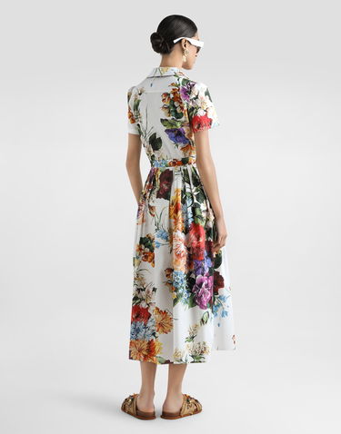 Šaty Dolce & Gabbana Dolce & Gabbana Flower Bouquet Print Poplin Midi Dress Rôznofarebný | F6TVLTHS5TRHA5PC, 2