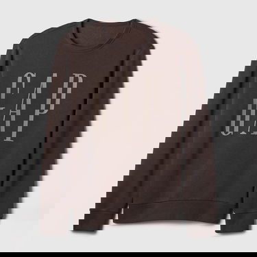 Mikina GAP Fleece Sweatshirt Terra Brown Hnedá | 542214-01, 3
