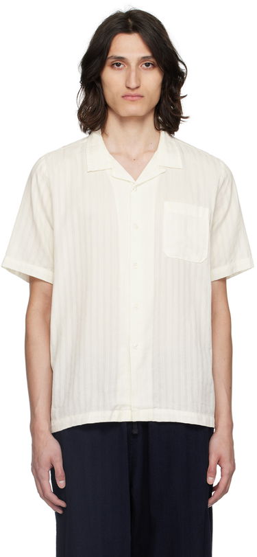 Košeľa Universal Works Universal Works Road Striped Casual Shirt Biela | 30666, 0