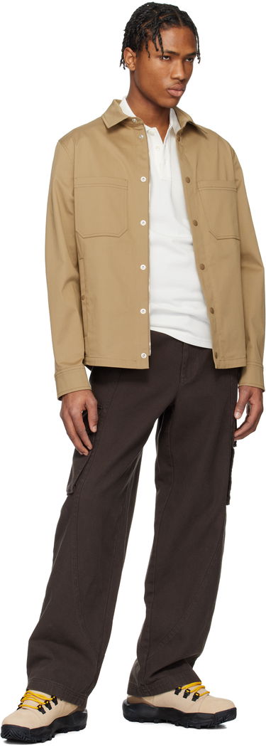 Košeľa Moncler Moncler Cotton Gabardine Overshirt Béžová | K10912F0002257448, 4