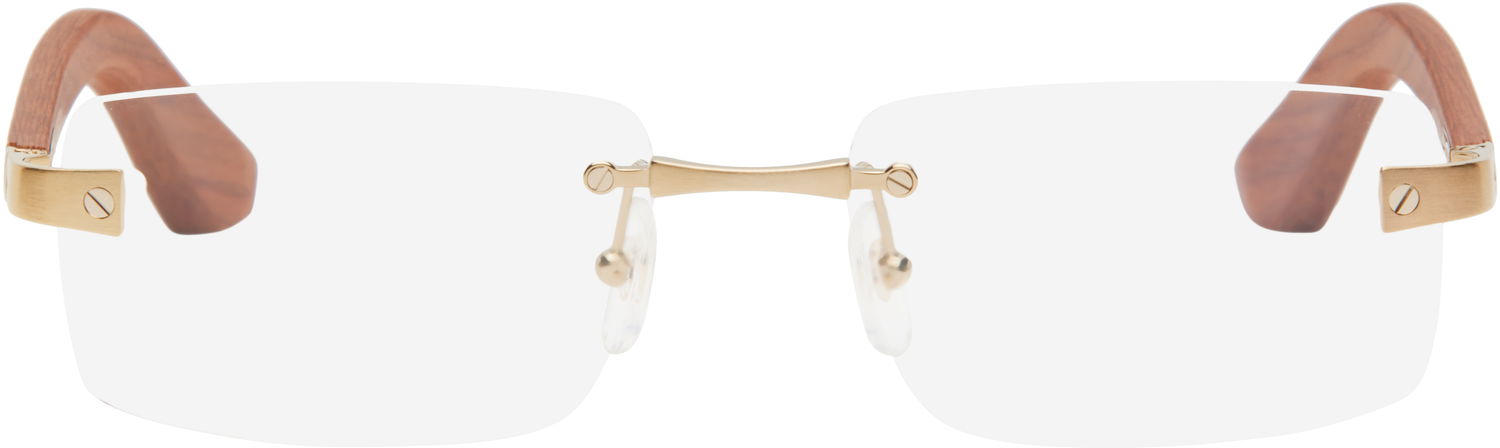 Slnečné okuliare Cartier Santos de Cartier Optical Frame Glasses Hnedá | CT0513O-002, 0