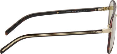 Slnečné okuliare Prada Iconic Metal Plaque Tortoiseshell Aviator Sunglasses Hnedá | 0PR B57S 21E10R59 8056262504444, 1