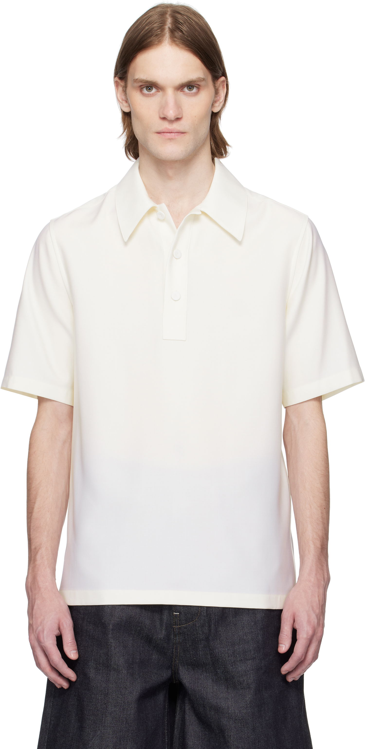 Polo tričko Jil Sander Jil Sander Virgin Wool Polo Biela | J21DL0223_J40224, 0