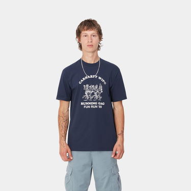 Tričko Carhartt WIP Fun Run Graphic Short Sleeve T-Shirt Modrá | I033986_9, 0