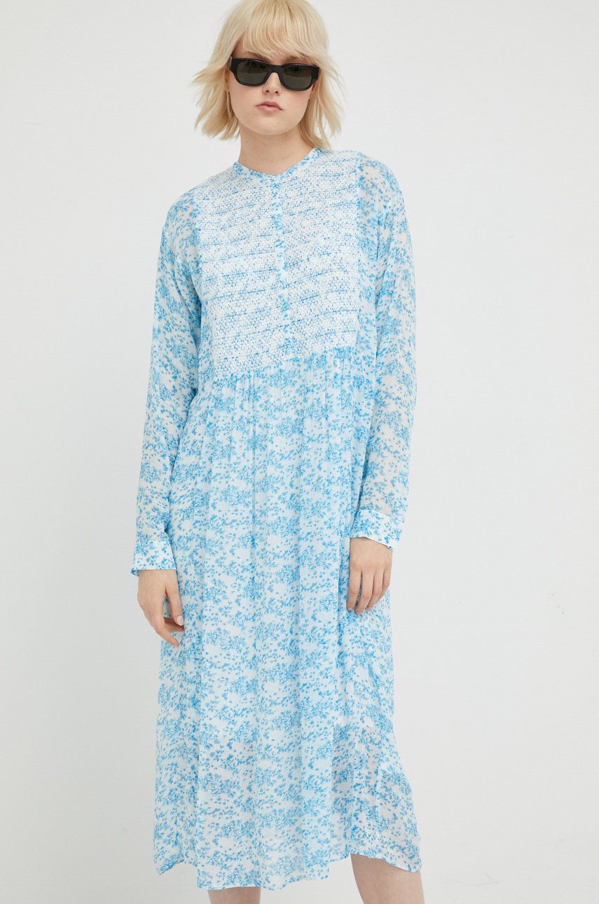 Šaty Samsoe Samsoe Elmas Shirt Dress Modrá | F22200129, 0