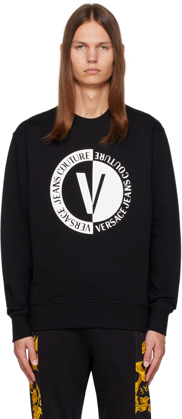 Mikina Versace Jeans Couture V-Emblem Sweatshirt Čierna | E75GAIG06_ECF00G, 0