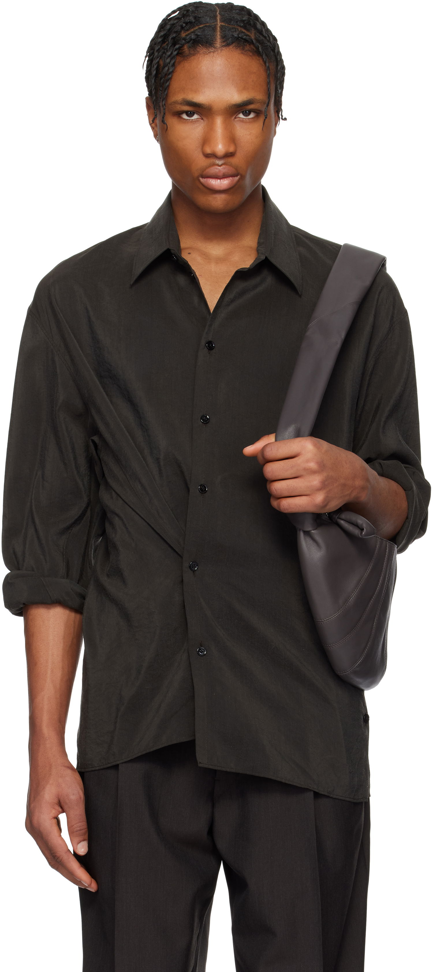 Košeľa LEMAIRE Lemaire Twisted Shirt Čierna | SH1180 LF1308, 0