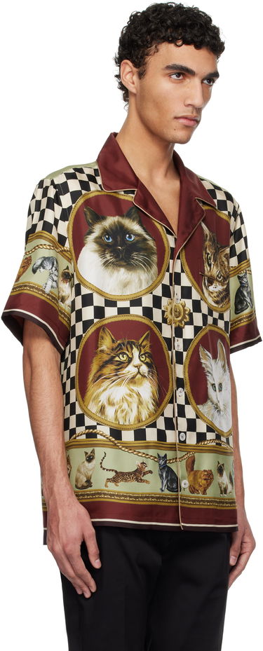 Košeľa Dolce & Gabbana Dolce&Gabbana Silk Cat Print Shirt Rôznofarebný | G5LH3THI1VV, 1