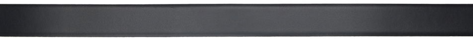 Black Leather Belt With Monogram Buckle