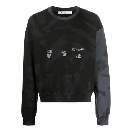 Sveter Off-White Camouflage Print Sweatshirt Čierna | OMBA035R21FLE0011009, 0