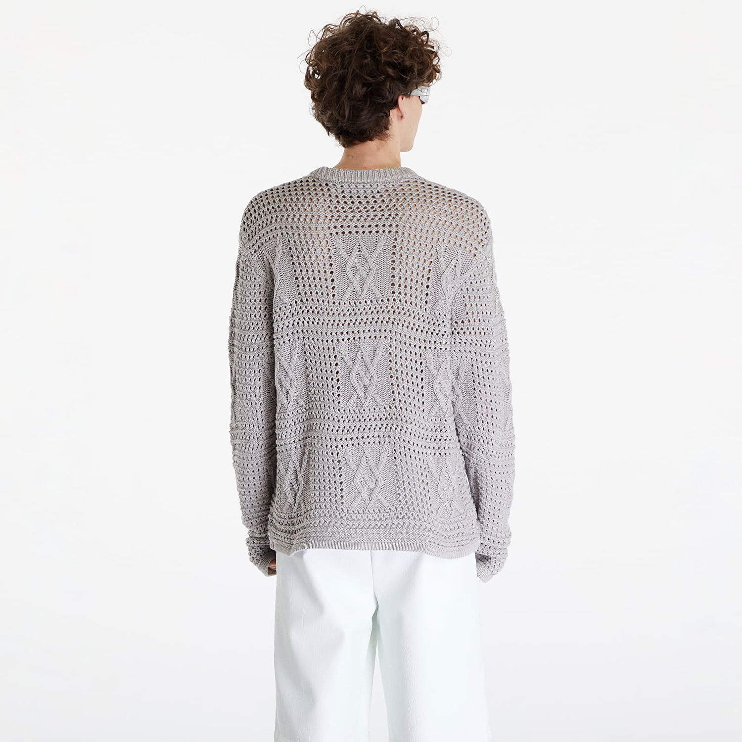 Sveter DAILY PAPER Zuberi Crochet Sweater Šedá | 2411038, 1