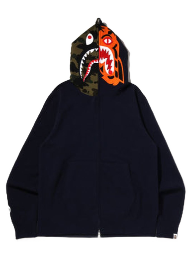 Mikina BAPE Crazy Face Full Zip Hoodie Navy | 1I80-115-010