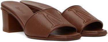 Tenisky a topánky Max Mara Max Mara Embossed Heeled Sandals Hnedá | 2345211131600 MM81128, 3