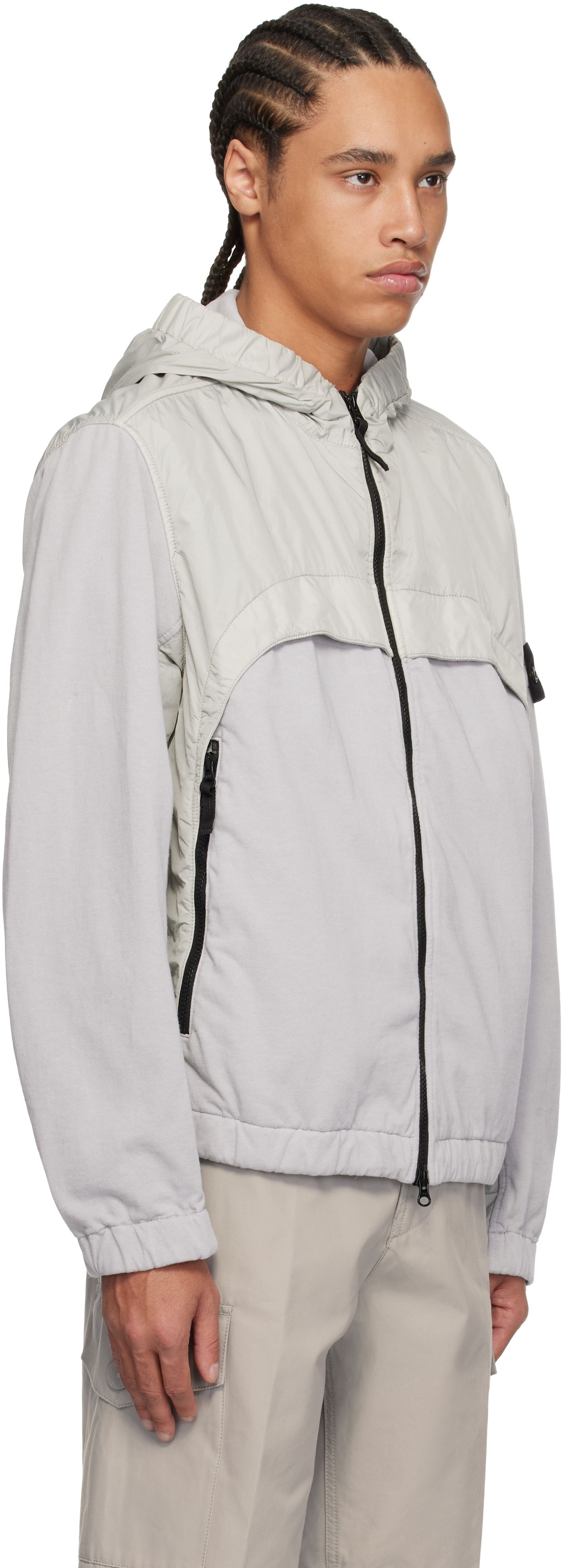 Vetrovka Stone Island Stone Island Crinkle Reps R-NY Hooded Jacket Šedá | K1S15 4100041 S0A23, 1