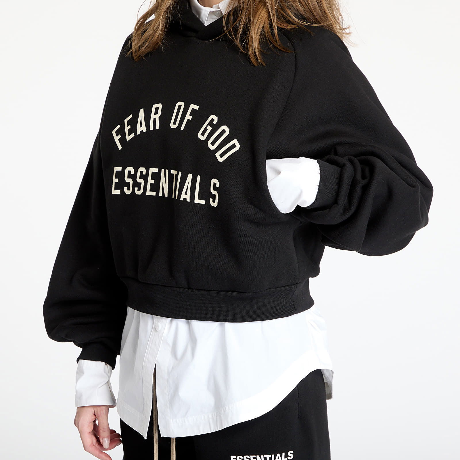 Essentials Fleece Cropped Hoodie