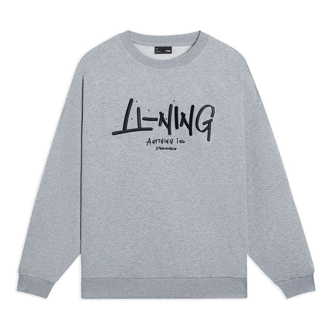 Mikina Li-Ning Anything Is Possible Graphic Sweatshirt Šedá | AWDSF75-5, 0