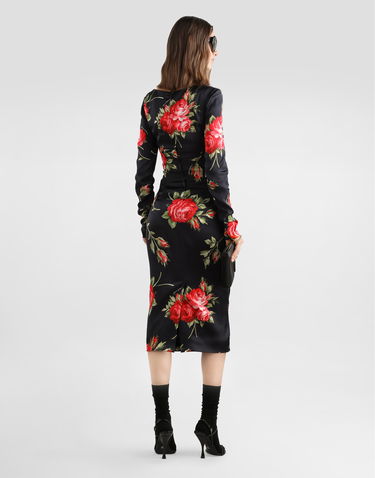 Šaty Dolce & Gabbana Rose Bouquet-print Sheath Dress Rôznofarebný | F610FTFSICDHN5ZN, 2