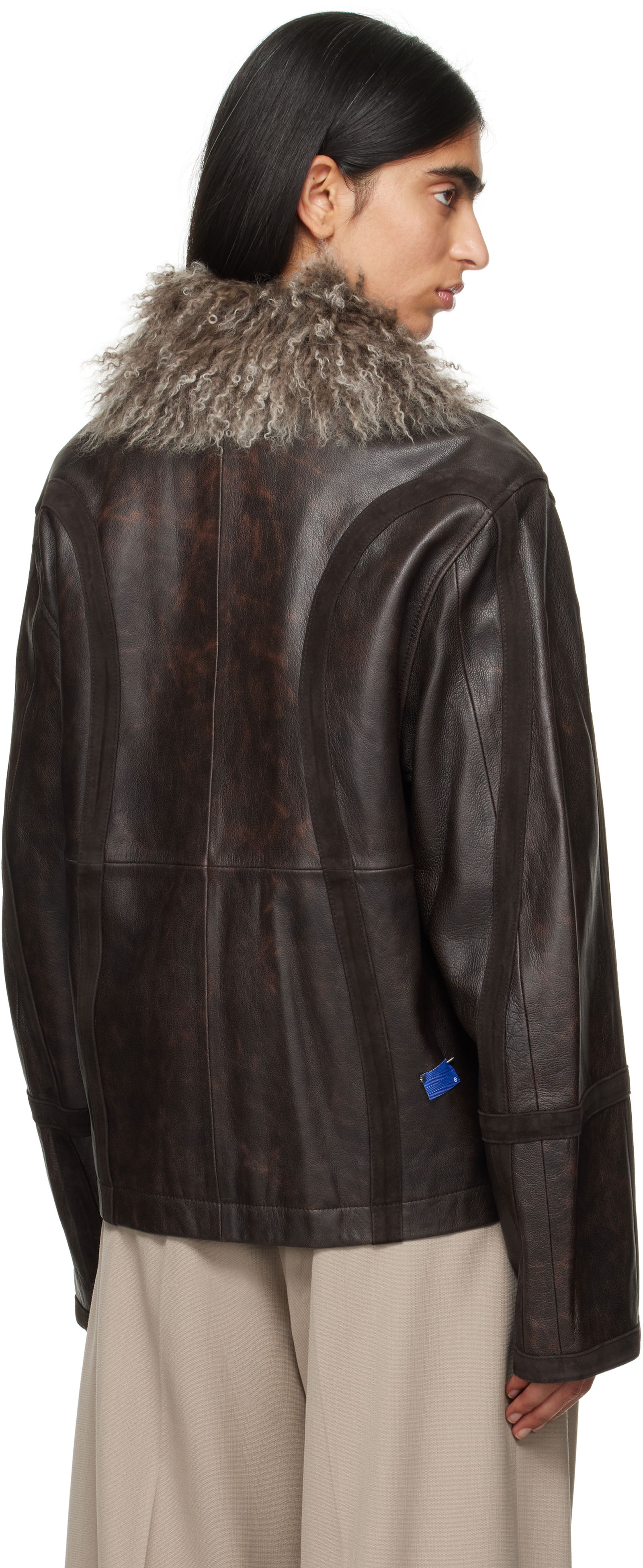 Detailed Leather Jacket