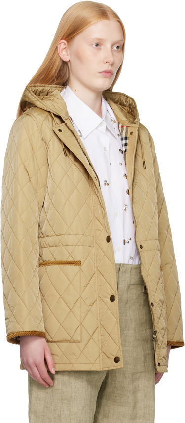 Prešívaná bunda Burberry Burberry Quilted Hooded Jacket Béžová | 8113841, 1
