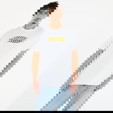 Tričko Thrasher Checkered Oval T-Shirt Biela | 145760, 0