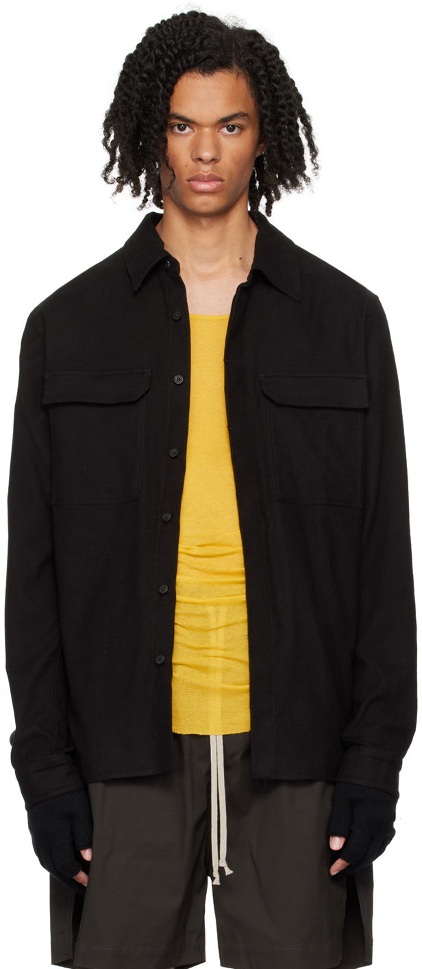 Košeľa Rick Owens Black Porterville Work Shirt Čierna | RU02D6291 FL, 0