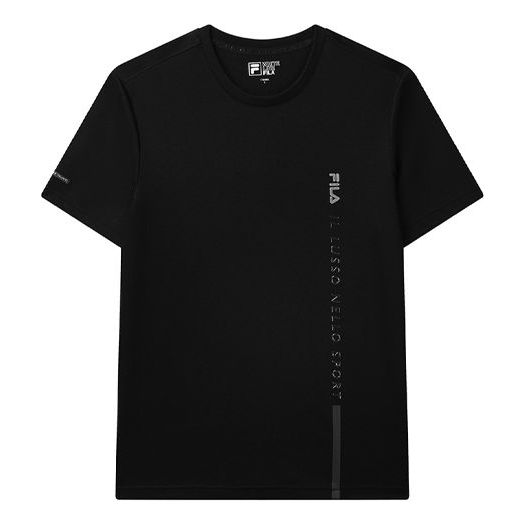 Tričko FILA Letter Logo Loose Crewneck Short Sleeve T-Shirt Čierna | F11M132158F-BK