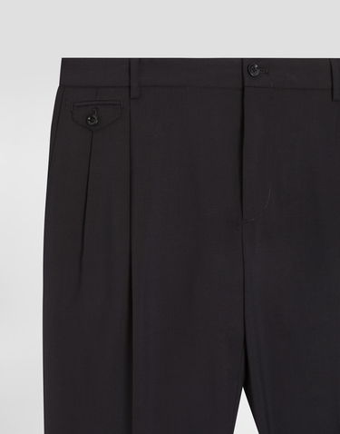 Nohavice Dolce & Gabbana Dolce & Gabbana Wool Canvas Trousers Čierna | GY6UETFUBFTB0665, 2