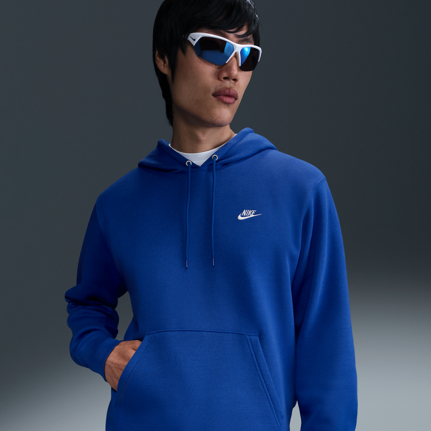 Mikina Nike Nike Club Fleece Hoodie Modrá | FN3859-480, 0