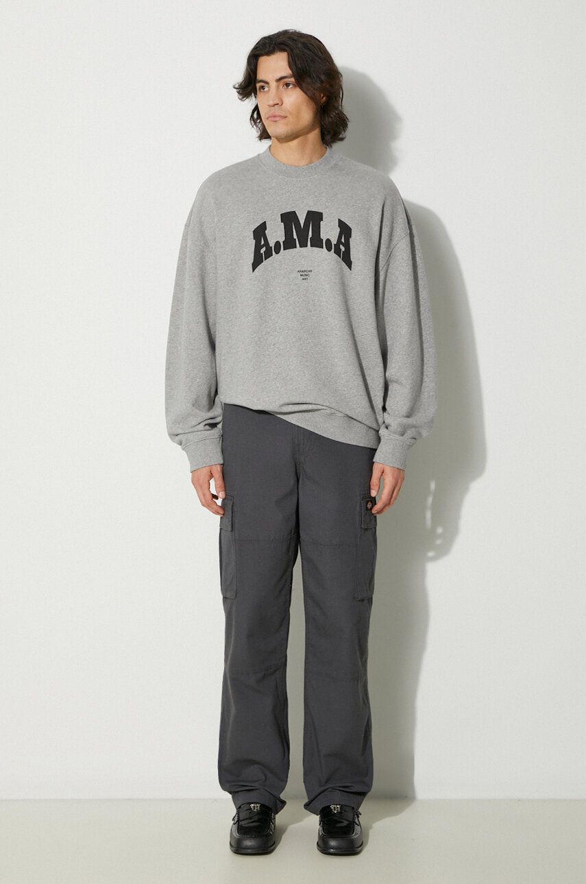 Mikina Marcelo Burlon Ama Comfort Crewneck Sweatshirt Šedá | CMBA097F24FLE0030810, 1
