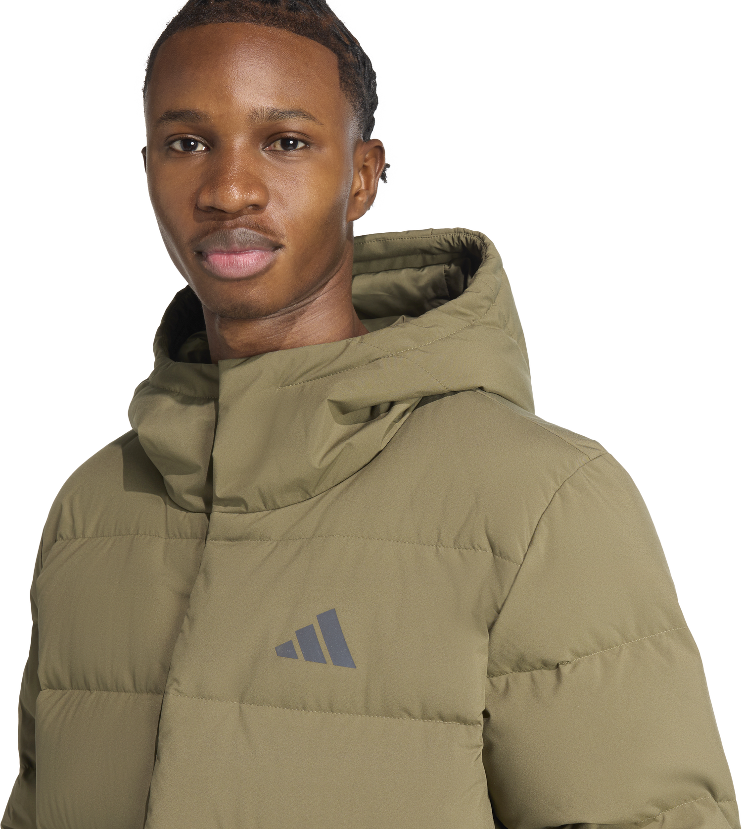 Bunda adidas Performance Helionic CLIMAWARM Hooded Down Jacket Zelené | JX0580, 1