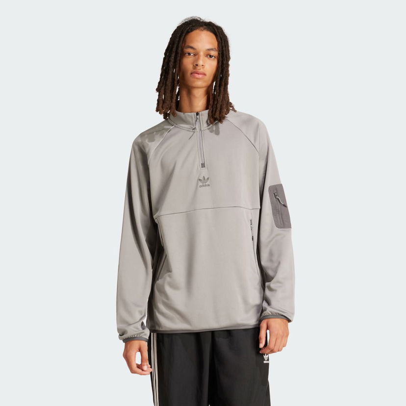 Mikina adidas Originals 1/4 Zip Top Šedá | IZ3283