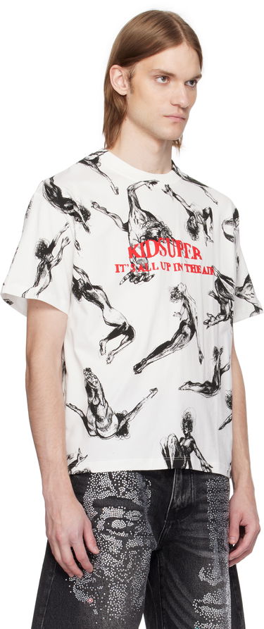 Tričko KidSuper KidSuper Trapeze All Over Print T-Shirt Biela | SS25-TEE-03, 1